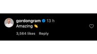 Gordon Ramsay comments